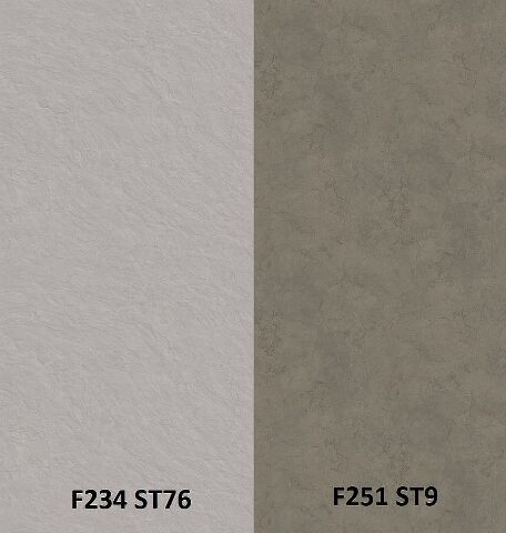 Zádový panel (zástěna) Egger F234 ST76 Břidlice Scivaro světle šedá/ F251 ST9 Kámen Gavi Taupe, 4100x6400x9,2