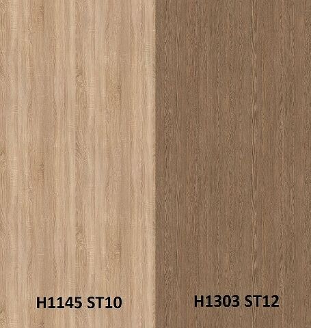 Zádový panel (zástěna) Egger H1145 ST10 Dub Bardolino přírodní/ H1303 ST12 Dub Belmont hnědý, 4100x640x9,2