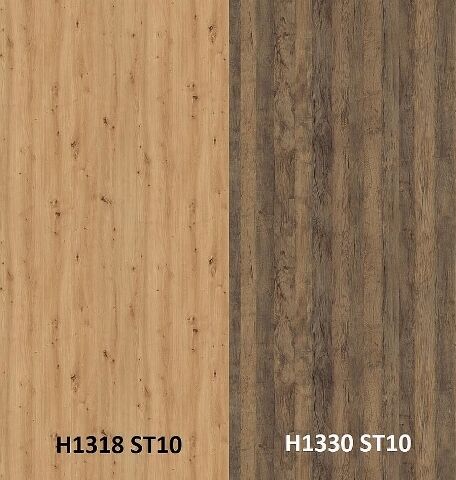 Zádový panel (zástěna) Egger H1318 ST10 Dub divoký přírodní / H1330 ST10 Dub Santa Fe Vintage, 4100x640x9,2