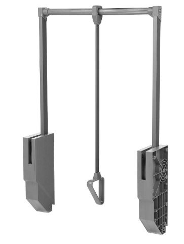 Sklopná šatní tyč, 25 kg, 600-800 mm, tm.šedá