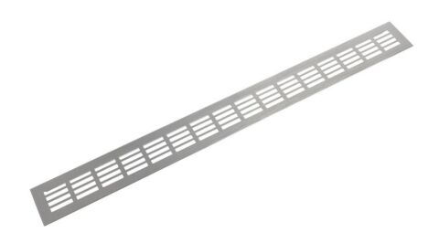 Hliníková větrací mřížka, 60x800 mm, imitace nerezu