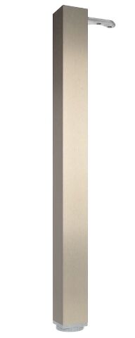 Stolová noha, čtvercová, 60x60/H710 mm, imitace nerezové oceli