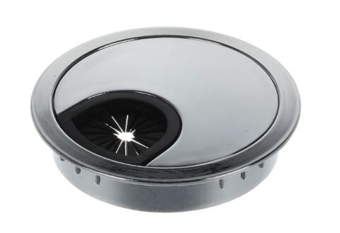 Průchodka kabelová kovová pr.60mm, chrom