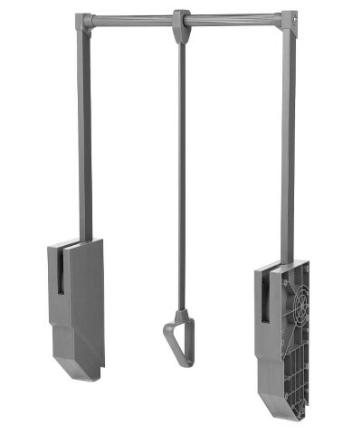 Sklopná šatní tyč, 25 kg, 800-1000 mm, tm.šedá