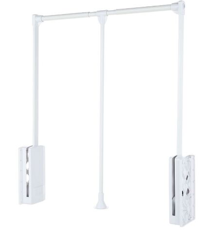 Sklopná šatní tyč, 10 kg, 890-1210 mm, bílá