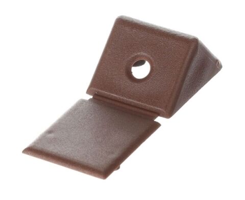 Úhelník (růžek) plastový malý, hnědý