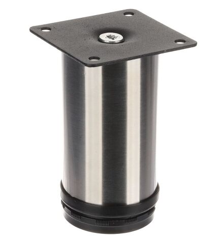 Noha nábytková kulatá, H100/D50, imitace nerez