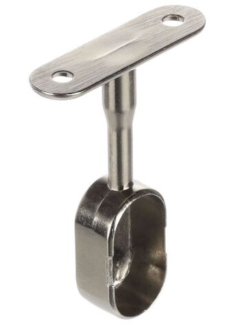 Ddržák oválné šatní tyče, stopkový koncový, 30x15 mm, nikl