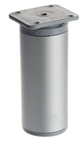 Noha nábytková kulatá, H100/D40, eloxovaný hliník