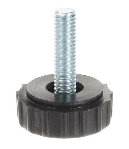 Nastavitelná noha, D30, M6x22, černá