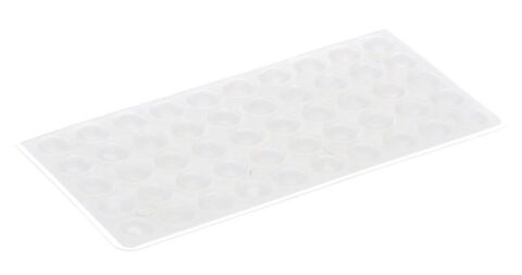 Sada tlumičů dvířek (nalepovací čočky), 10x3 mm, samolepící (arch s 50 ks)