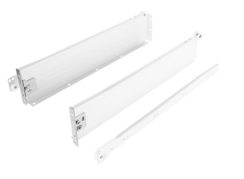 Kolečkový výsuv s bočnicí, 118/500 mm, bílá