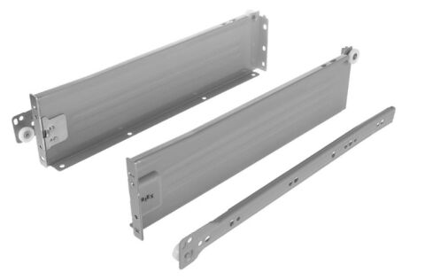 Kolečkový výsuv s bočnicí, 86/350 mm, šedá