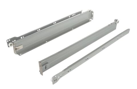 Kolečkový výsuv s bočnicí, 54/450 mm, šedá