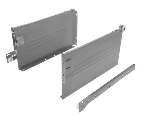 Kolečkový výsuv s bočnicí, 150/270 mm, šedá