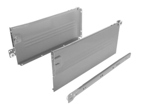 Kolečkový výsuv s bočnicí, 150/350 mm, šedá