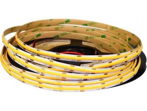 LED páska COB 10 W/m, teplá bílá, 8mm, 24V