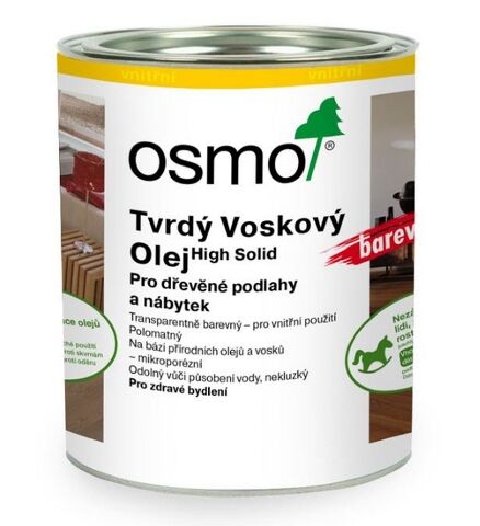 OSMO 3075 tvrdý voskový olej - černý, 0,75l