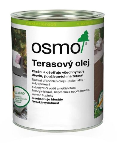 OSMO 007 terasový olej - teak (bezbarvý), 2,5l