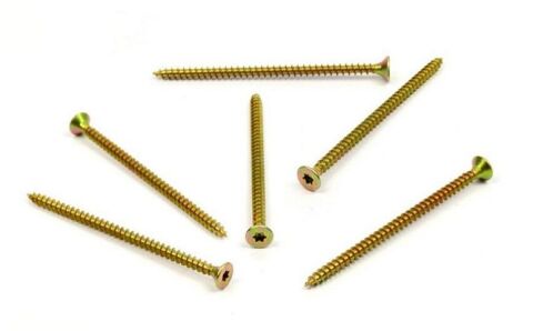 Vrut do dřeva, zápustná hlava, TORX 6,0 x 80, zinek žlutý