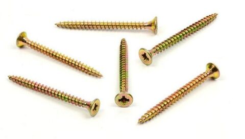 Vrut do dřeva, zápustná hlava, PZ 6,0 x 80, zinek žlutý