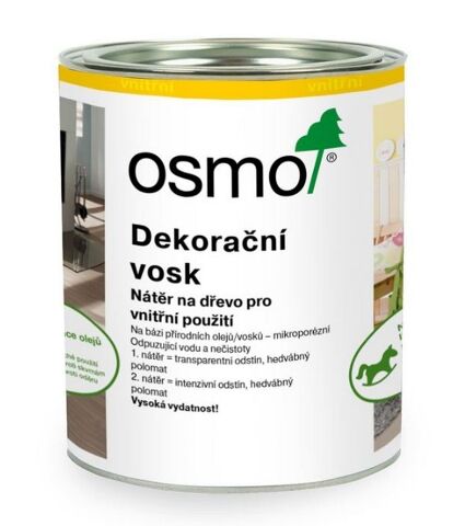 OSMO 3186 Dekorační vosk intenzivní bílý/mat 0,75 l