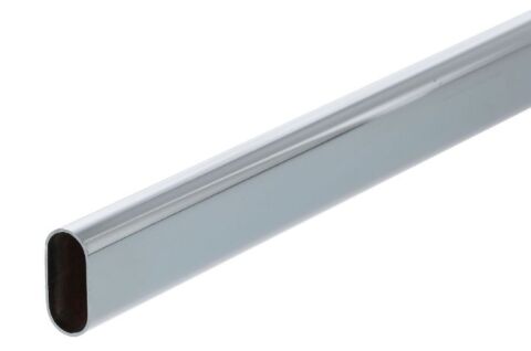 Šatní tyč ocelová, oválná, 30x15 mm, 1,0 mm, 3000 mm, chrom