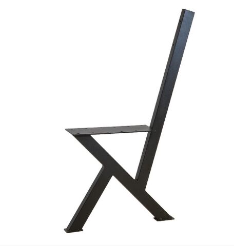 Stolová podnož Lavička Forli -  v. 910/415 mm, š. 560 mm (dole) a 360 mm (nahoru) - černá - pár