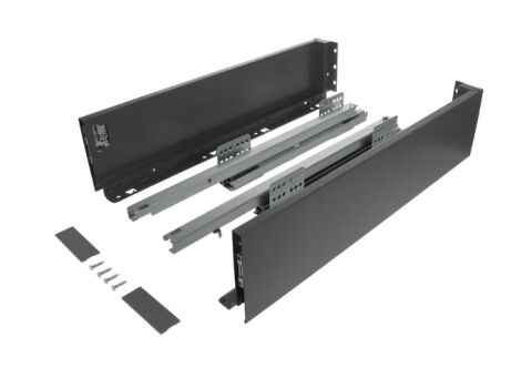 Výsuv ND60 (18mm) s dvojitou bočnicí, 116/350 mm, šedá