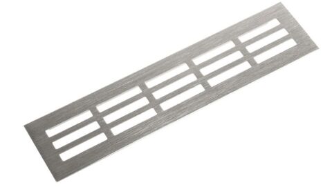 Hliníková větrací mřížka, 80x1000 mm, imitace nerezu