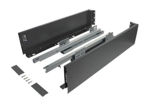 Výsuv ND60 (18mm) s dvojitou bočnicí, 116/500 mm, tm.šedá