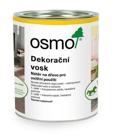 OSMO 3103 Dekorační vosk transparentní DUB světlý 0,75 l