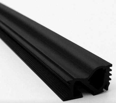 Profil k přisazení do nábytku LINE5 2,5m, černá + mléčný difuzér