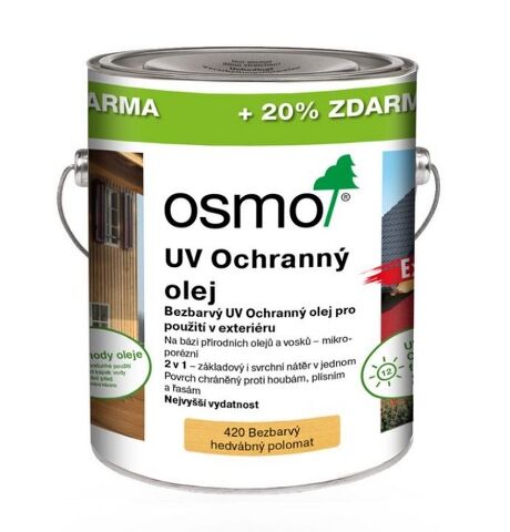 Osmo 420 UV ochranný olej EXTRA, 3l za cenu 2,5l
