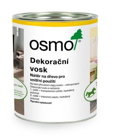 OSMO 3169 Dekorační vosk intenzivní černý 0,75 l