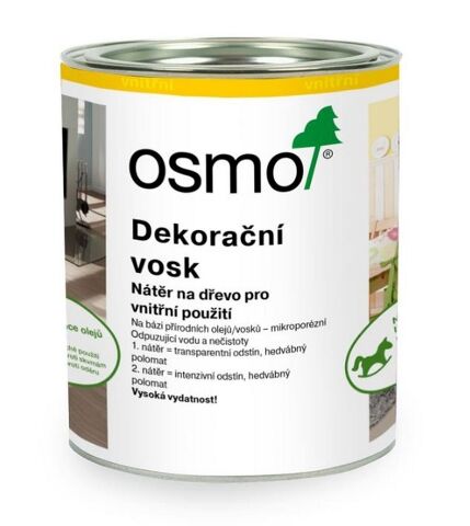 OSMO 3172 Dekorační vosk intenzivní Hedvábí 0,75 l