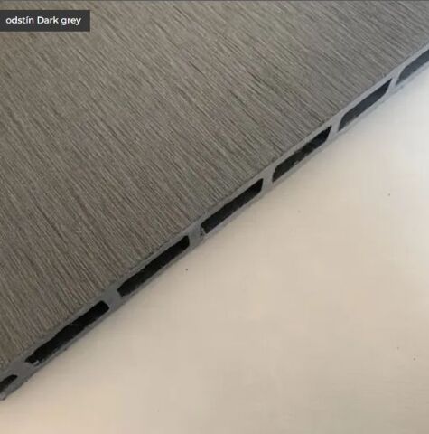 WPC Vodorovný plotový profil 210x21x2000mm Dark Grey