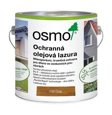 OSMO 706 Ochranná olejová lazura - dub 3l za cenu 2,5l