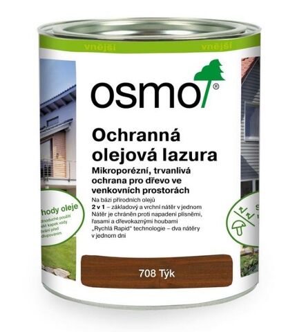 OSMO 708 Ochranná olejová lazura - teak 3l za cenu 2,5l