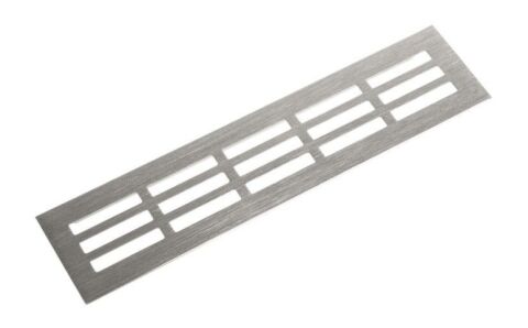 Hliníková větrací mřížka, 60x250 mm, imitace nerezu