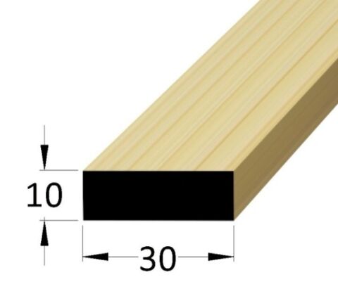 Hranolek dřevěný ostrohranný 10 x 30 x 2000 mm, borovice / smrk
