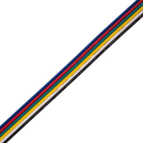 LED kabel RGBCCT plochý 6x0,3 mm2