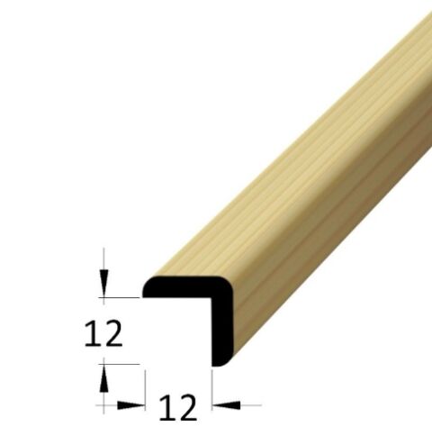 Lišta dřevěná rohová vnější, borovice / smrk, krycí schopnost 12 x 12 x 2400 mm