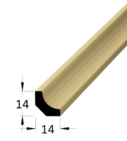 Lišta dřevěná rohová vnitřní 14 x 14 x 2000 mm, borovice/smrk