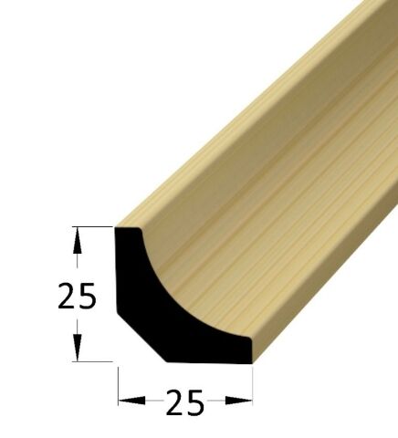 Lišta dřevěná rohová vnitřní 25 x 25 x 2400 mm, borovice/smrk