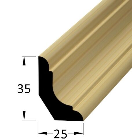 Lišta dřevěná rohová vnitřní parketová 25 x 35 x 2400 mm, borovice/smrk