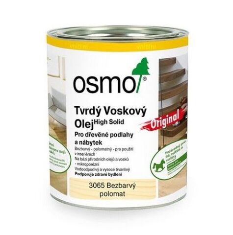 OSMO 3065 tvrdý voskový olej - polomatný 2,5l