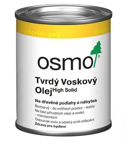 OSMO 3032 tvrdý voskový olej - bezbarvý, hedvábný polomat, 0,125l