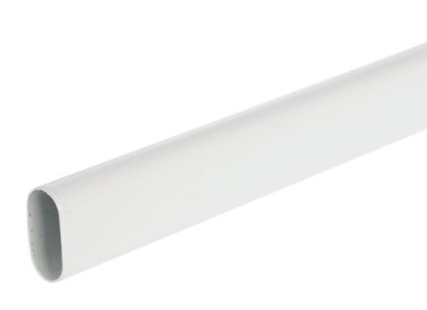 Šatní tyč ocelová, oválná, 30x15 mm, 0,7mm, 3000 mm, chrom