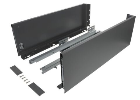 Výsuv ND60 (18mm) s dvojitou bočnicí, 167/500 mm, tm.šedá